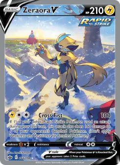 Pokémon-Karte Zeraora V 166/198