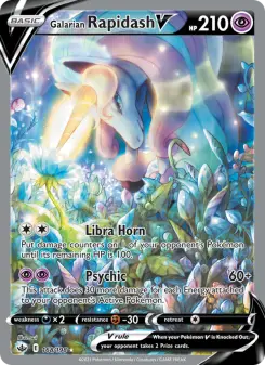 Pokémon-Karte Galarian Rapidash V 168/198