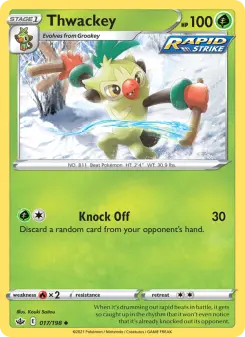 Pokémon-Karte Thwackey 017/198