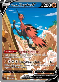 Pokémon-Karte Galarian Zapdos V 174/198