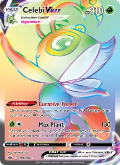 Pokémon-Karte Celebi VMAX 199/198