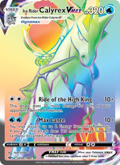 Pokémon-Karte Ice Rider Calyrex VMAX 202/198