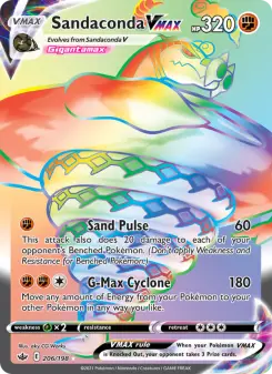 Pokémon-Karte Sandaconda VMAX 206/198