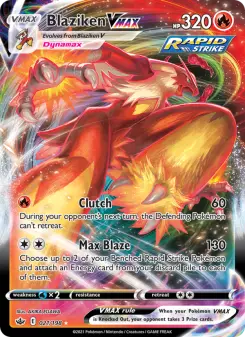 Pokémon-Karte Blaziken VMAX 021/198