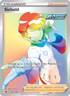 Pokémon-Karte Siebold 221/198