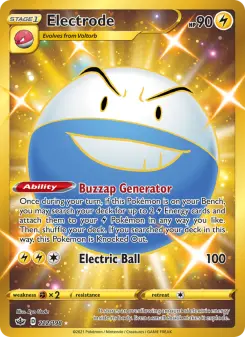 Pokémon-Karte Electrode 222/198