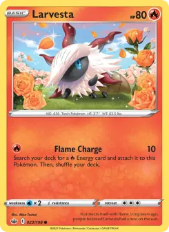 Pokémon-Karte Larvesta 023/198