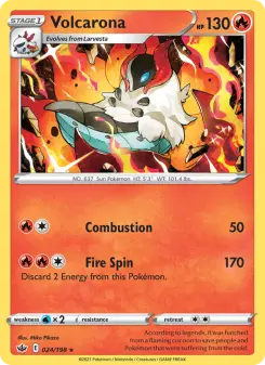 Pokémon-Karte Volcarona 024/198