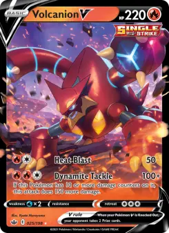 Pokémon-Karte Volcanion V 025/198