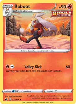 Pokémon-Karte Raboot 027/198