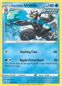 Pokémon-Karte Rapid Strike Urshifu 044/198