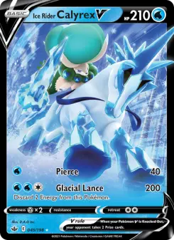 Pokémon-Karte Ice Rider Calyrex V 045/198