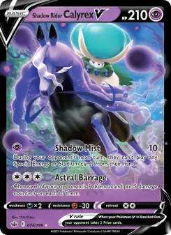 Pokémon-Karte Shadow Rider Calyrex V 074/198