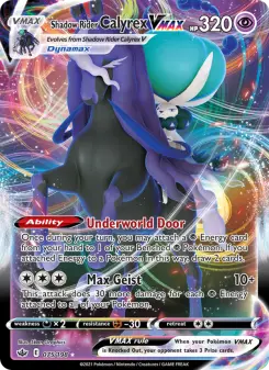 Pokémon-Karte Shadow Rider Calyrex VMAX 075/198