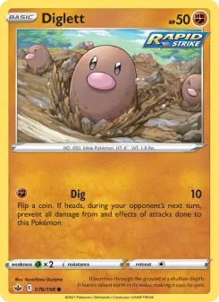 Pokémon-Karte Diglett 076/198