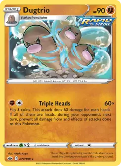 Pokémon-Karte Dugtrio 077/198