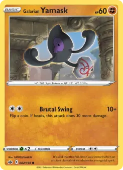Pokémon-Karte Galarian Yamask 082/198