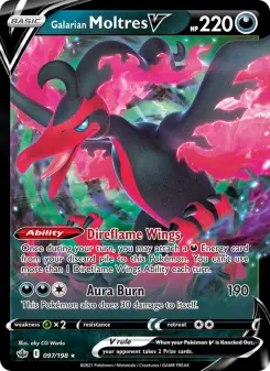 Pokémon-Karte Galarian Moltres V 097/198