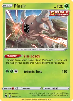 Pokémon-Karte Pinsir 001/203