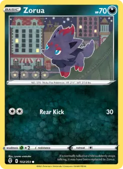 Pokémon-Karte Zorua 102/203