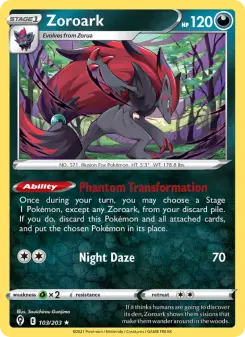 Pokémon-Karte Zoroark 103/203