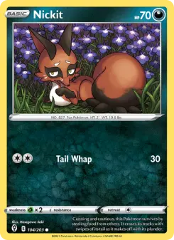 Pokémon-Karte Nickit 104/203