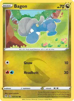 Pokémon-Karte Bagon 107/203