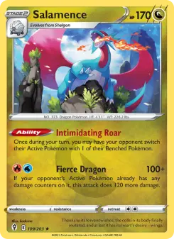 Pokémon-Karte Salamence 109/203