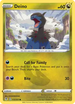 Pokémon-Karte Deino 113/203