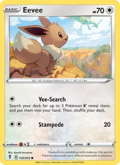 Pokémon-Karte Eevee 125/203