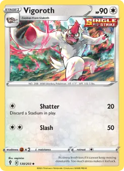 Pokémon-Karte Vigoroth 130/203
