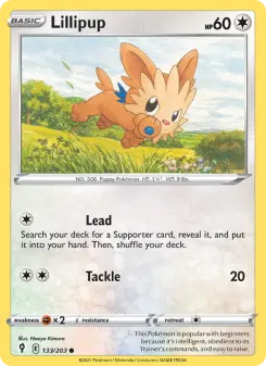 Pokémon-Karte Lillipup 133/203