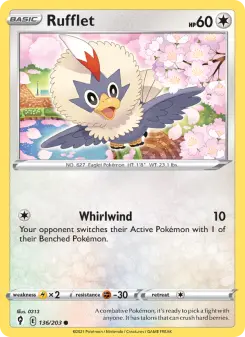 Pokémon-Karte Rufflet 136/203