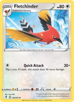Pokémon-Karte Fletchinder 139/203