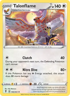 Pokémon-Karte Talonflame 140/203