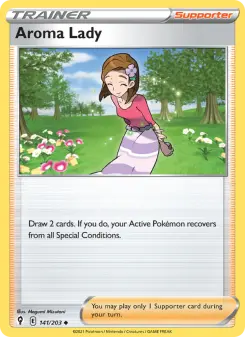 Pokémon-Karte Aroma Lady 141/203