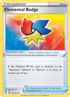 Pokémon-Karte Elemental Badge 147/203
