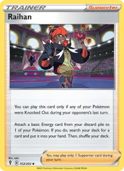 Pokémon-Karte Raihan 152/203