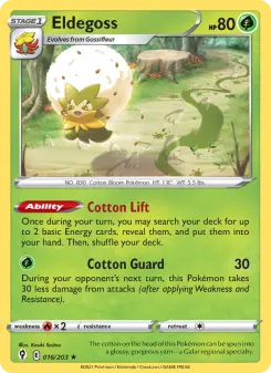 Pokémon-Karte Eldegoss 016/203