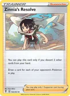 Pokémon-Karte Zinnia's Resolve 164/203