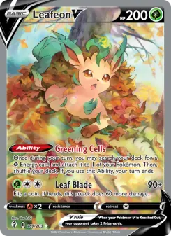 Pokémon-Karte Leafeon V 167/203
