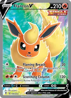 Pokémon-Karte Flareon V 169/203
