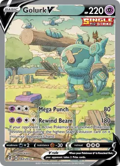 Pokémon-Karte Golurk V 182/203
