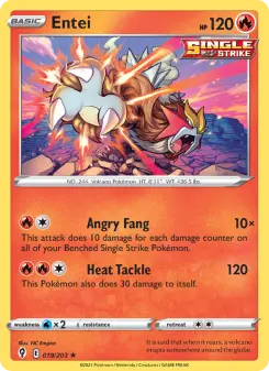 Pokémon-Karte Entei 019/203