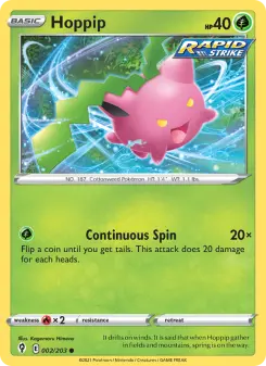 Pokémon-Karte Hoppip 002/203
