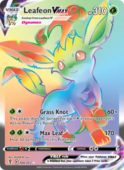 Pokémon-Karte Leafeon VMAX 204/203