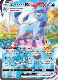 Pokémon-Karte Glaceon VMAX 209/203