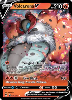 Pokémon-Karte Volcarona V 021/203