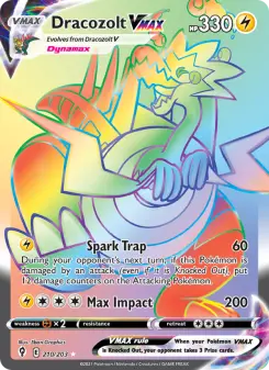 Pokémon-Karte Dracozolt VMAX 210/203