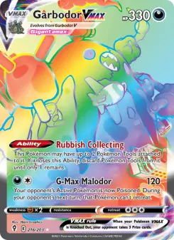Pokémon-Karte Garbodor VMAX 216/203